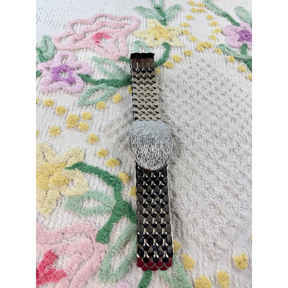 Vintage Silver Scale Stretch Belt Retro Metallic Chainmail Elastic Waist Belt